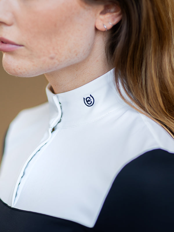Refined Competition Top Navy White