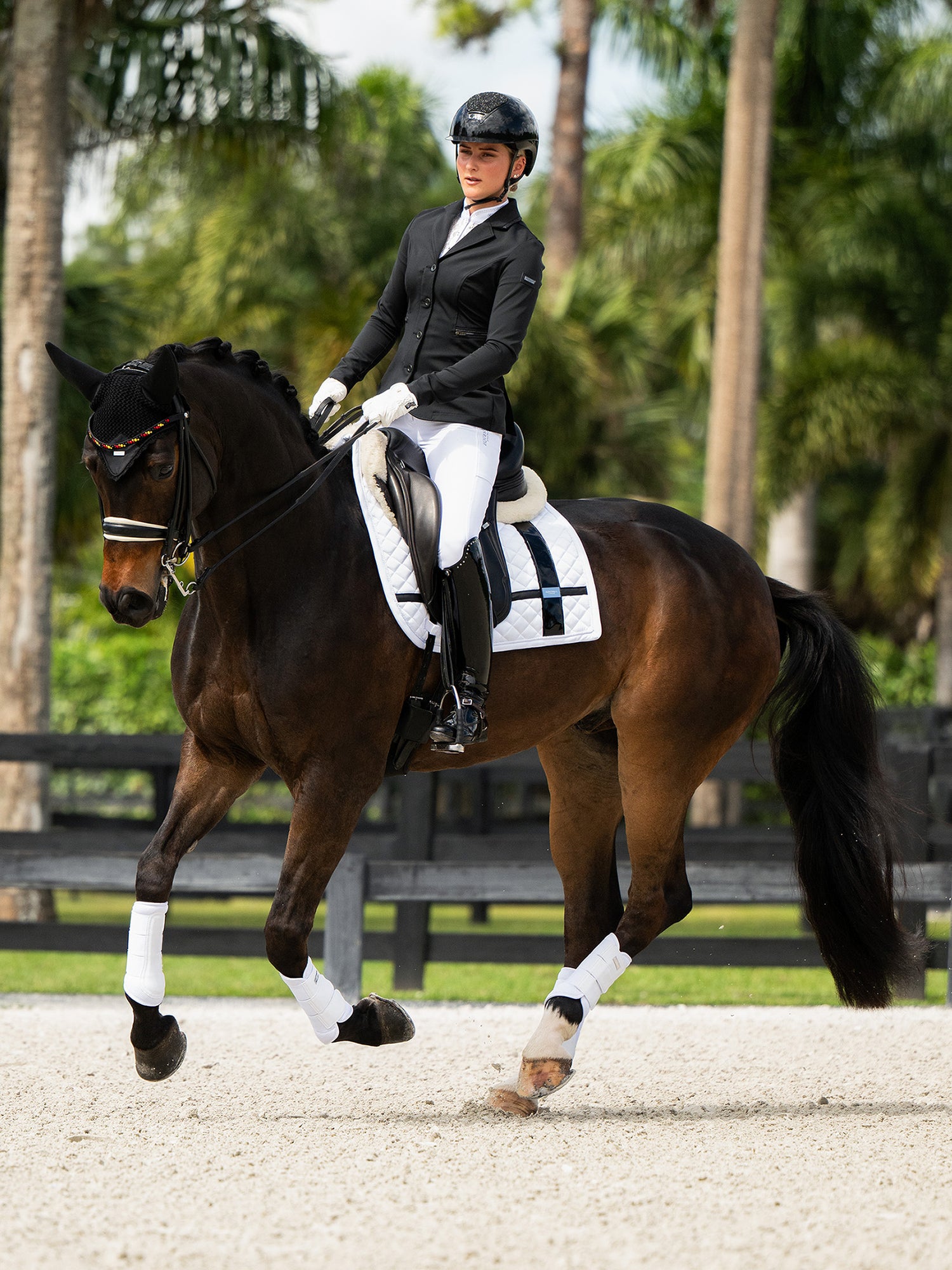 Dressage Saddle Pad No Boundaries White