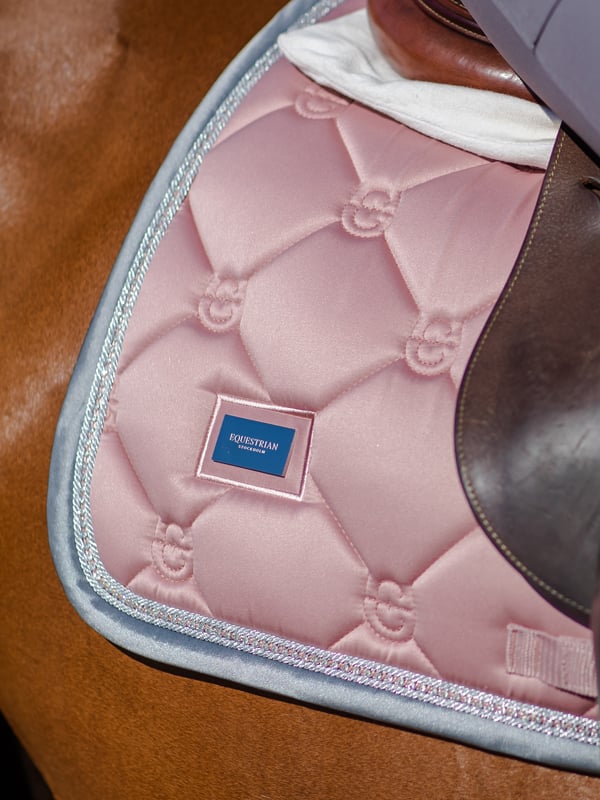 Dressage Saddle Pad Pink Crystal Cob
