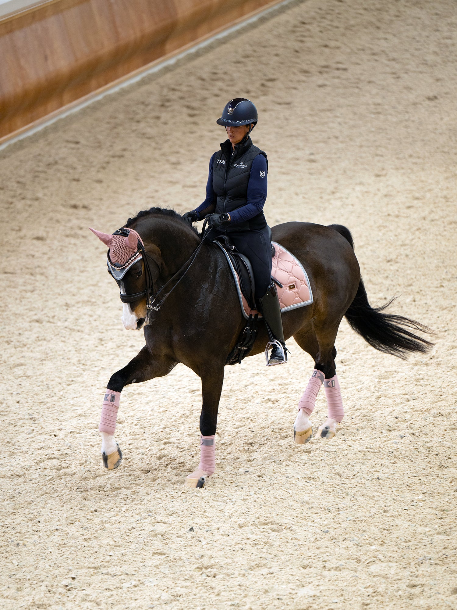 Dressage Saddle Pad Pink Crystal