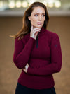 Knitted Half-Zip Top Bordeaux