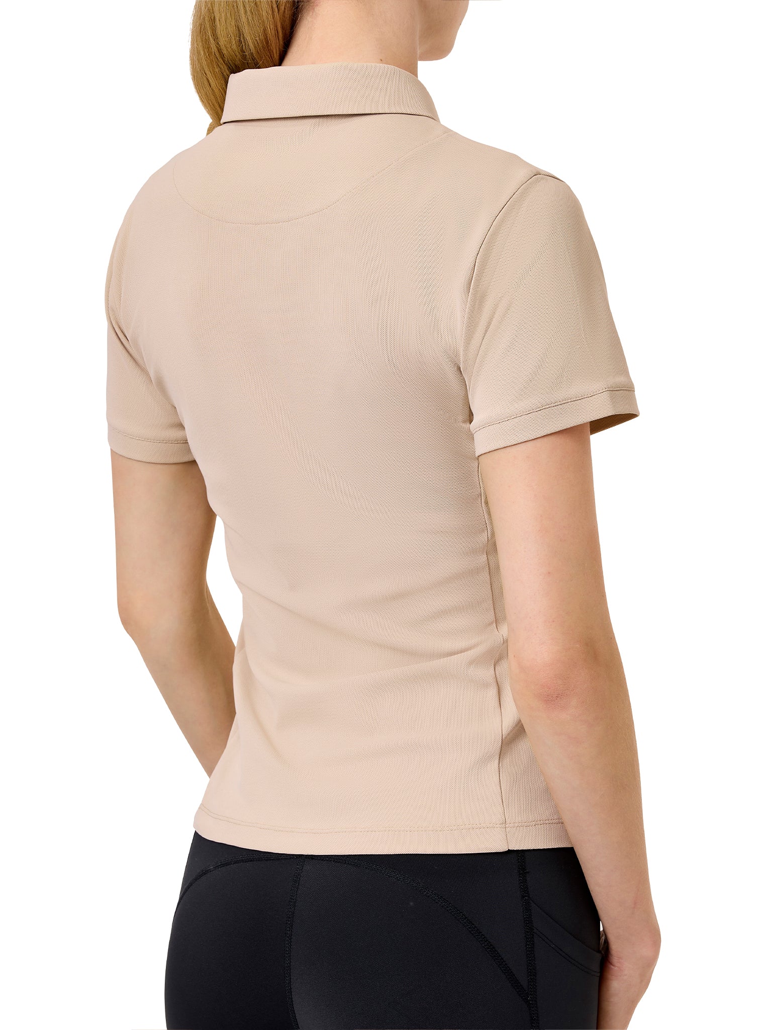 Polo Shirt Zip Sand | Equestrian Stockholm