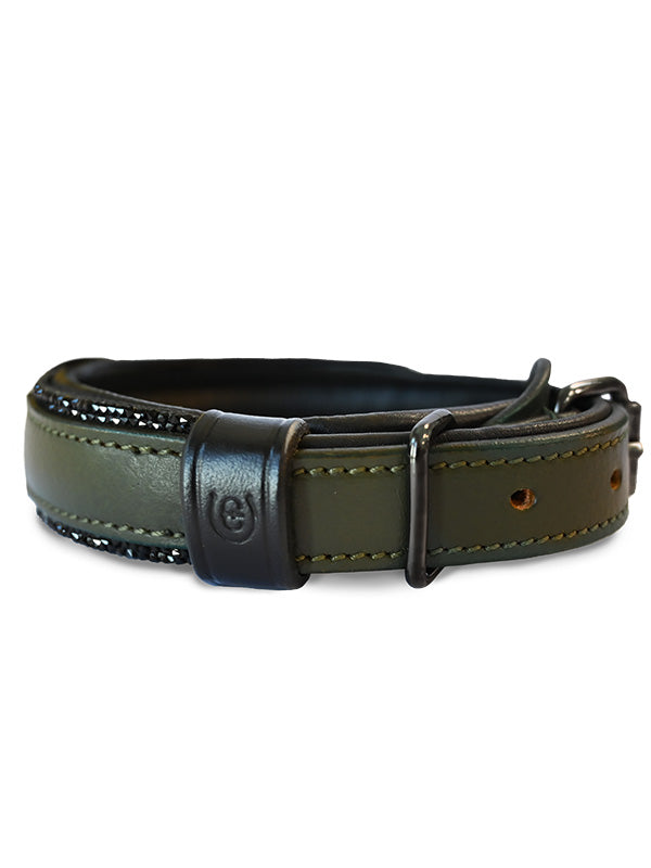 Glimmer Leather Dog Collar Striking Valley