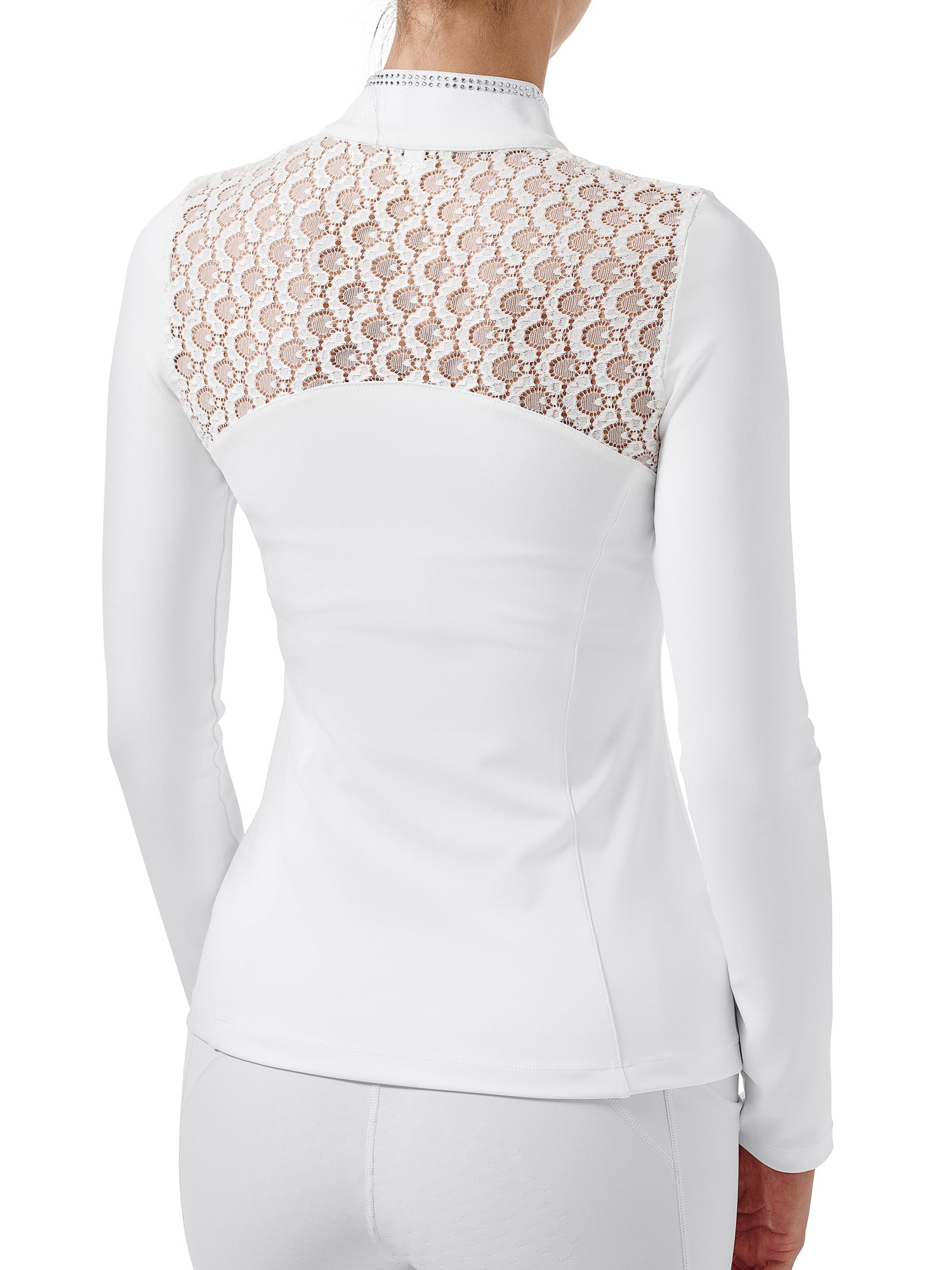 Crystal Champion Top Lange Mouw White