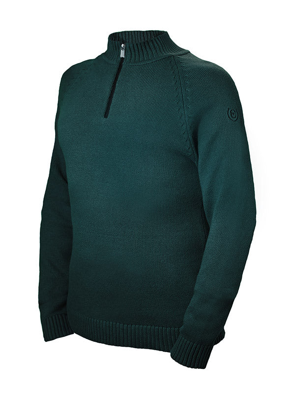 Knitted Half-Zip Top Men Sycamore Green