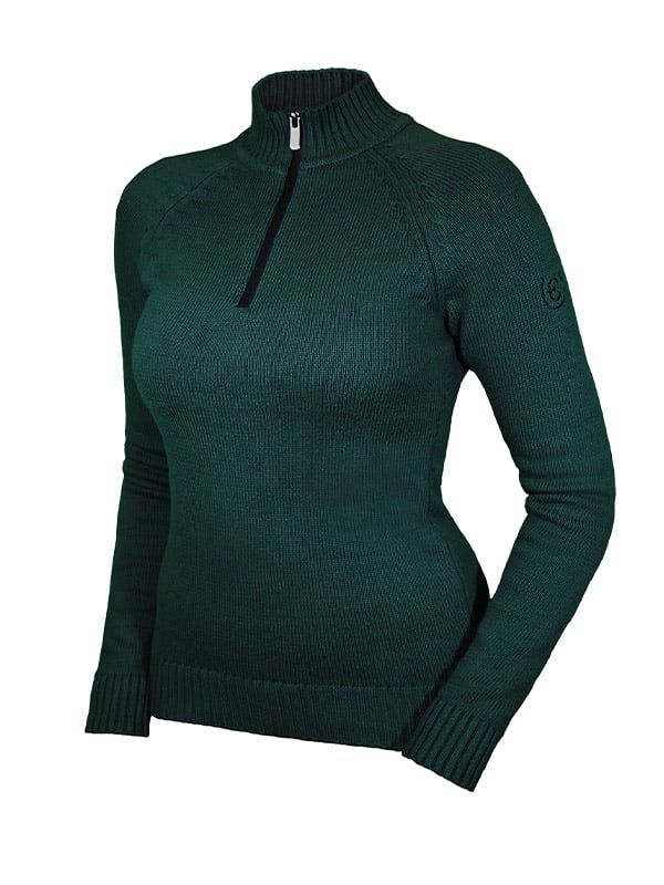 Knitted Half-Zip Top Sycamore Green