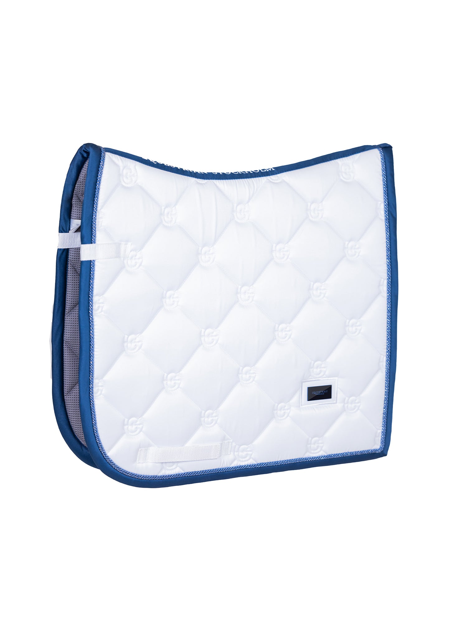 Dressage Saddle Pad White Blue Meadow