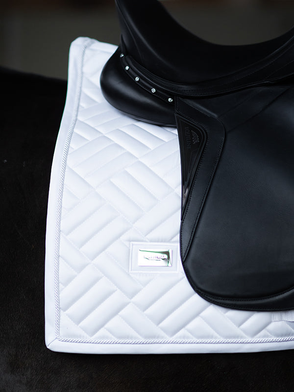 Dressage Saddle Pad Modern White Perfection