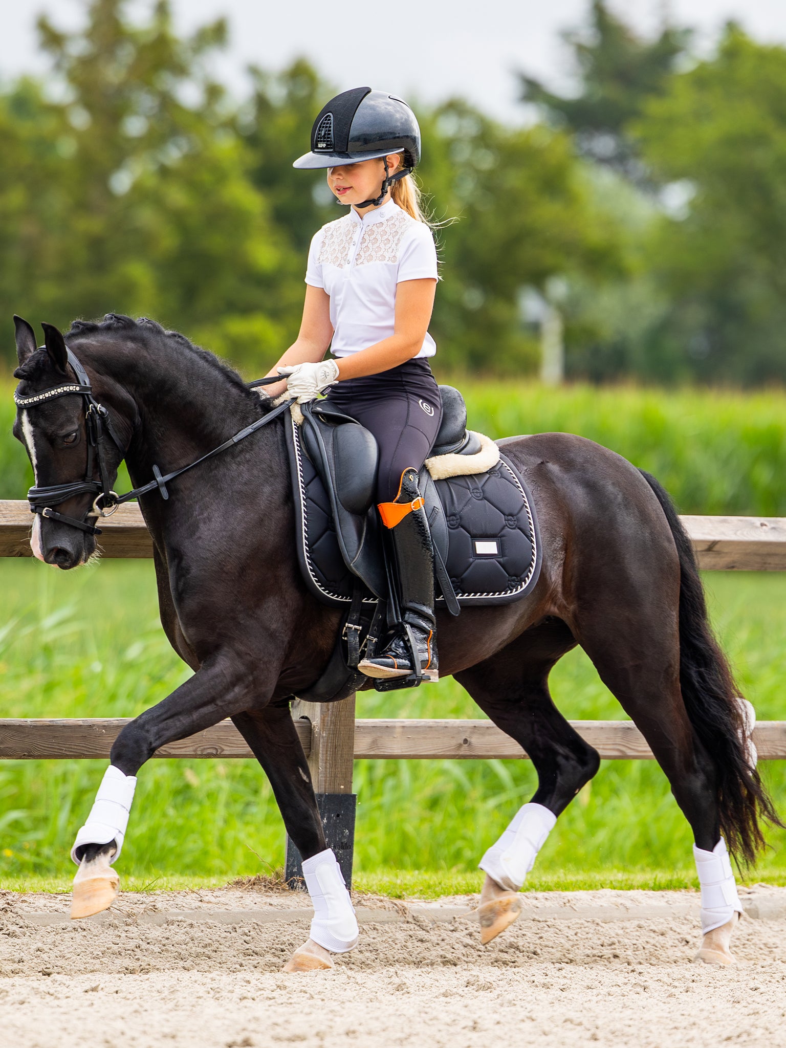 Y*1様 RYOGEN NIGHTCAMO TIGHTS / BLACK Lリョ Riding Tights Movement Young Rider Black Edition | Equestrian